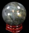 Flashy Labradorite Sphere - Great Color Play #37659-1